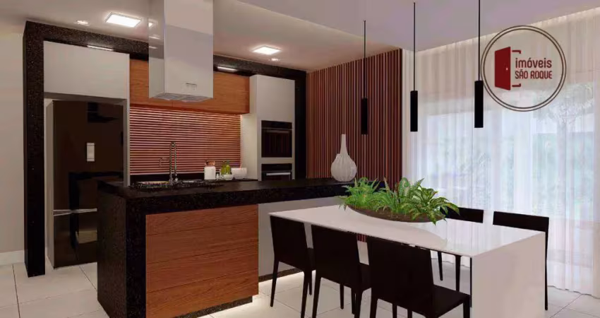 Casa com 3 dormitórios à venda, 188 m² por r$ 1.290.000 - condomínio ecovillagio - são roque/sp