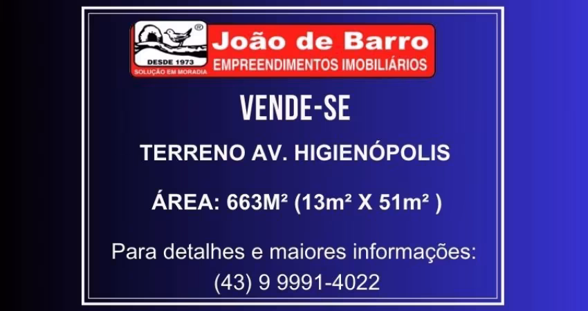TERRENO AV. HIGIENÓPOLIS
