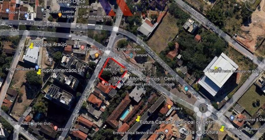 A esquina mais visada de Betim disponível a venda. Alto da Av. Governador Valadares e Praça Milton Campos