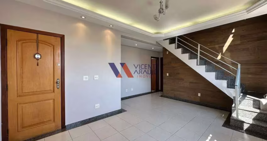 Cobertura de 184m² e três quartos à venda no bairro jardim da cidade, em betim.