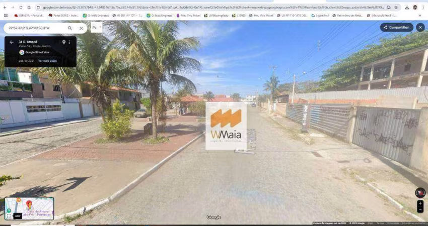 Terreno à venda, 810 m² - Palmeiras - Cabo Frio/RJ