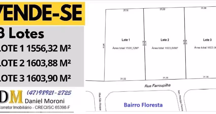 Terreno à venda na Rua Farroupilha, Floresta, Joinville