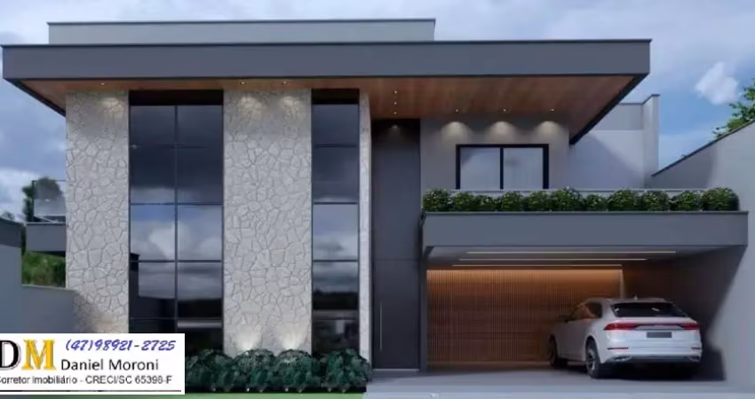 Linda casa em condomínio fechado com 3 suítes, joinville/sc