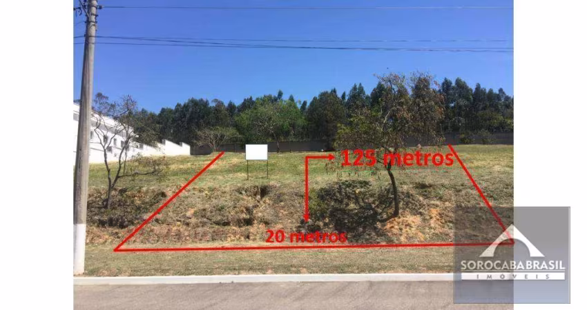 Terreno à venda, 2500 m² por R$ 480.000 - Condomínio Terras de São Lucas - Sorocaba/SP, Terreno com Frente para o Lago, Excelente localização