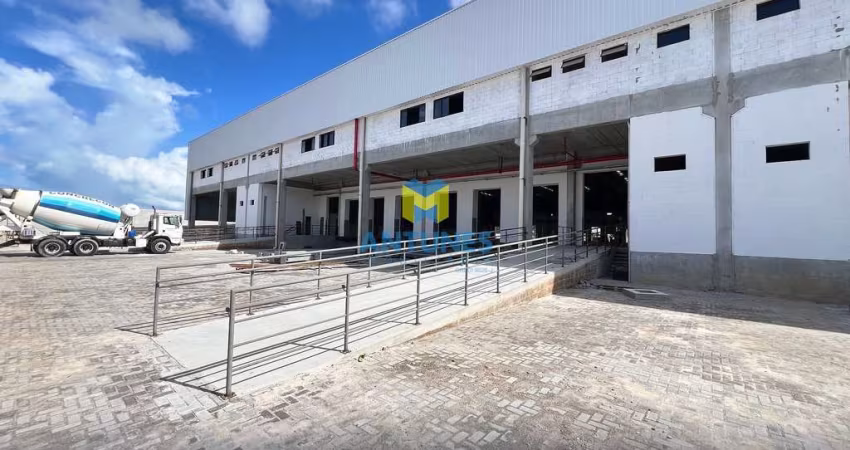 Alugue galpão NOVO em condomínio com 3.704m² 9 docas Crossdocking, em Prazeres na BR-101