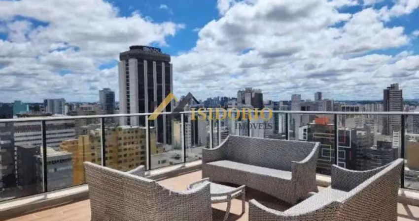 Studio no centro de curitiba! andar alto, mobiliado