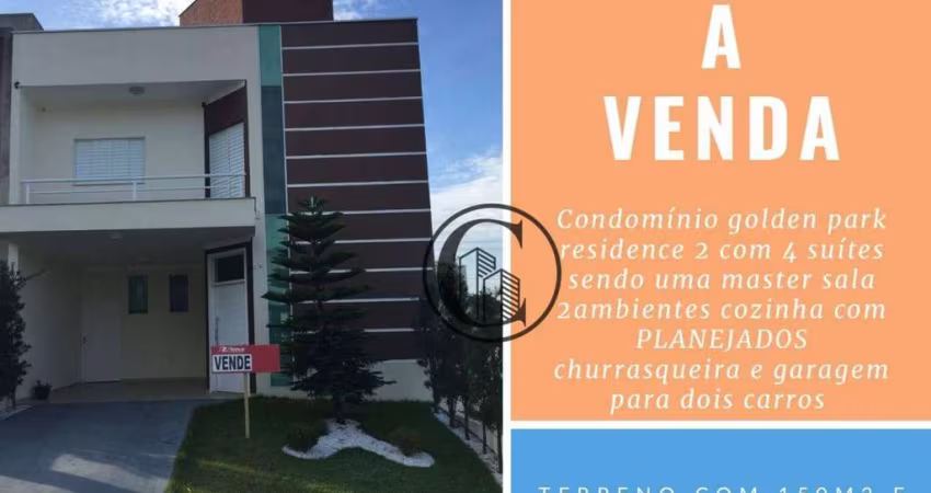 Sobrado com 4 dormitórios à venda, 161 m² por R$ 890.000,00 - Condomínio Golden Park Residence - Sorocaba/SP