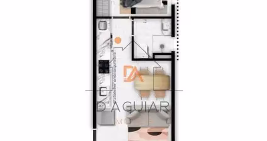 Apartamento de 30m² a 800 metros do metro parada inglesa com 1 quarto, sala e cozinha