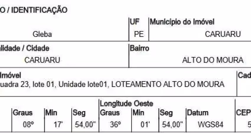 Oportunidade única em caruaru - pe | tipo: gleba | negociação: venda direta online  | situação: imóvel