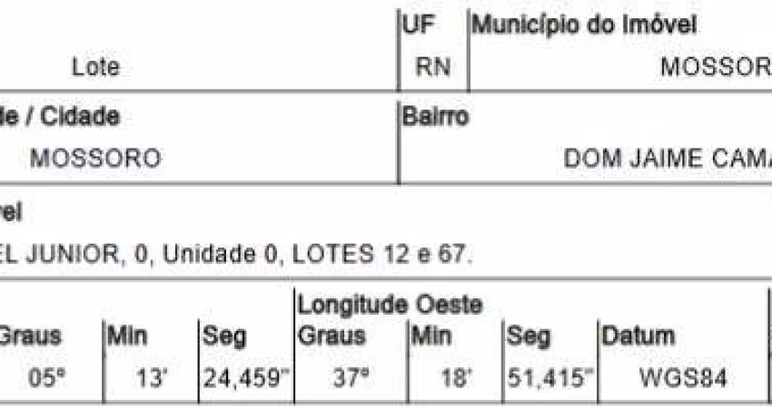 Oportunidade Única em MOSSORO - RN | Tipo: Terreno | Negociação: Venda Online  | Situação: Imóvel