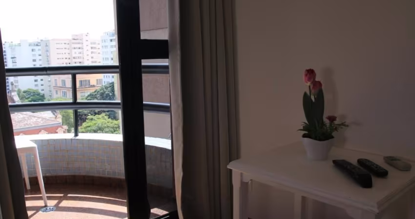 98 m2 no 12* andar, apartamento Flat no Higienópolis apenas 250m do Colégio Rio Branco
