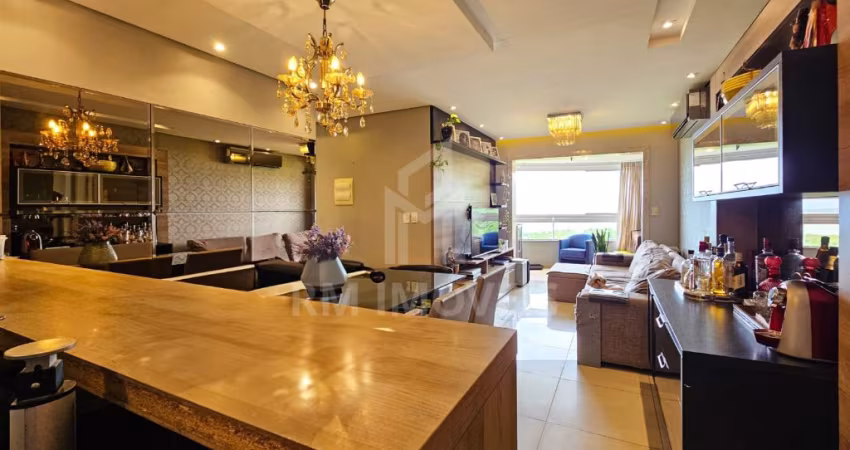 Apartamento de 3 dormitórios, sendo 1 suíte, com 2 vagas de garagem, semimobiliado, em condomínio clube de alto padrão