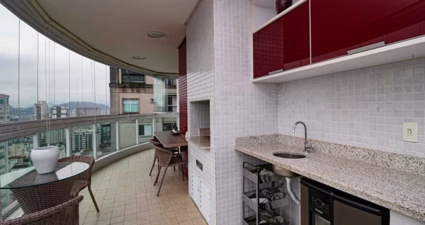 Apartamento de Alto Padrão na Vila Rica, Santos - 3 Suítes, 160 m², Porteira Fechada