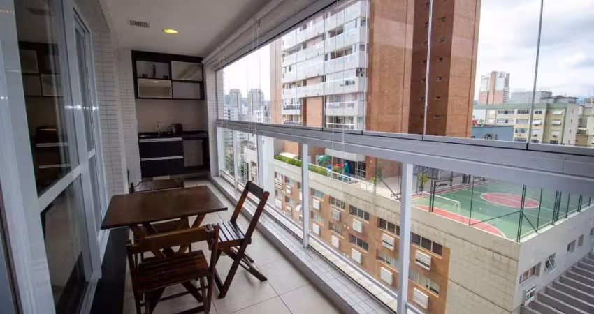 Apartamento com 1 dormitório à venda, 57 m² por r$ 880.000,00 - gonzaga - santos/sp
