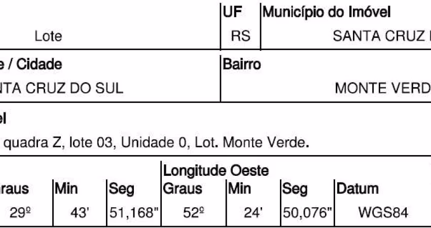 Oportunidade Única em SANTA CRUZ DO SUL - RS | Tipo: Terreno | Negociação: Venda Direta Online  | Situação: Imóvel