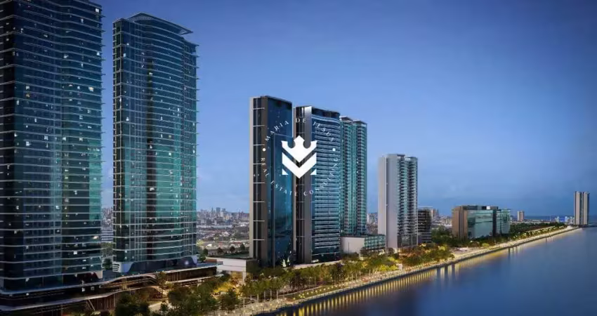 Apartamento no novo cais com 04 suítes e 202m² da moura dubeux