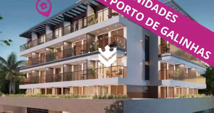 Oportunidade única! apartamento em porto de galinhas para investir vista mar!