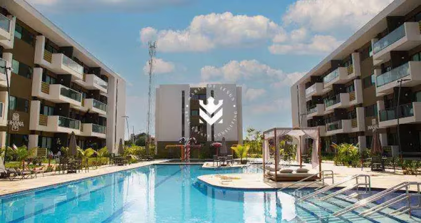 Flat mobiliado em muro alto para venda por apenas r$480.000,00