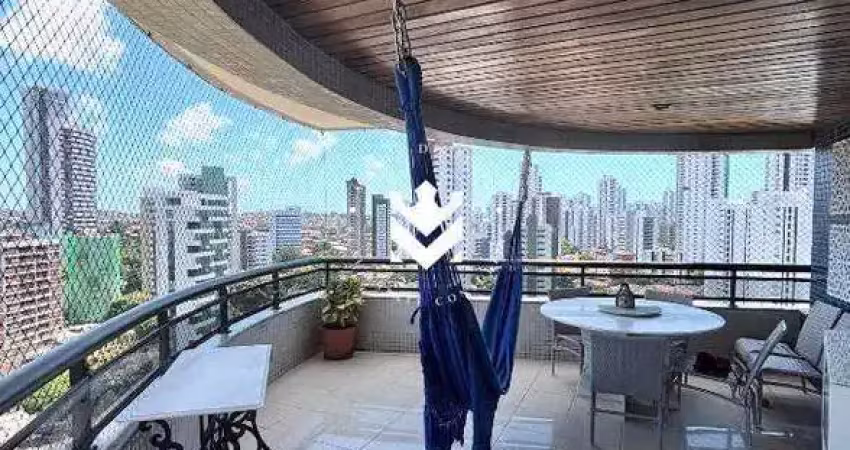 Apartamento amplo com 4 quartos e 3 vagas no poço da panela com area de lazer completa