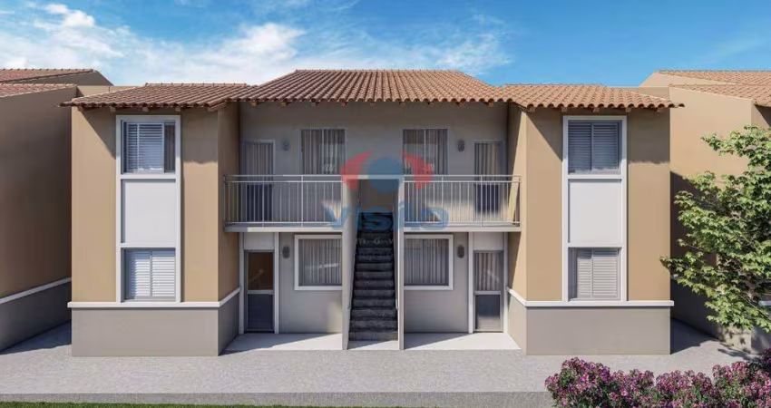 Apartamentos com 02 dormitórios em condomínio fechado com área de lazer completa