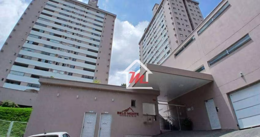 Apartamento com 2 dormitórios, 72 m² - venda por R$ 450.000,00 ou aluguel por R$ 2.549,00/mês - Velha - Blumenau/SC