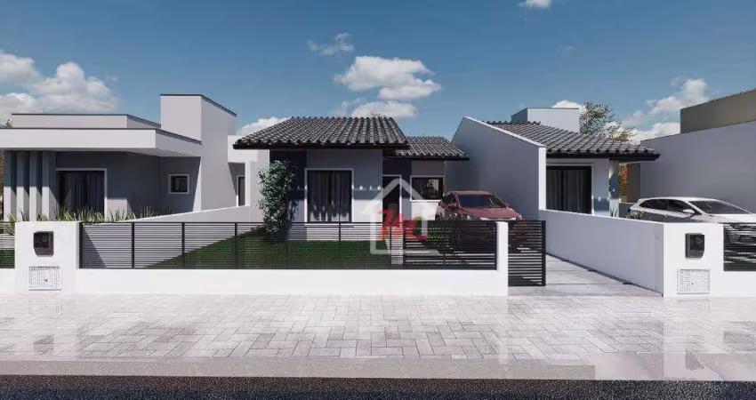 Casa térrea com 3 dormitórios, 1 vaga garagem,  à venda, 66 m² por r$ 419.900 - benedito - indaial/sc