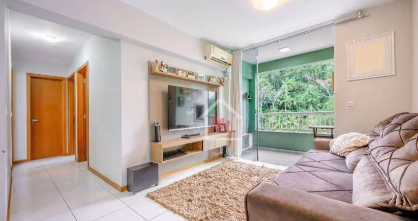 Apartamento mobiliado com 3 dormitórios à venda, 78 m² por r$ 385.000 - velha central - blumenau/sc