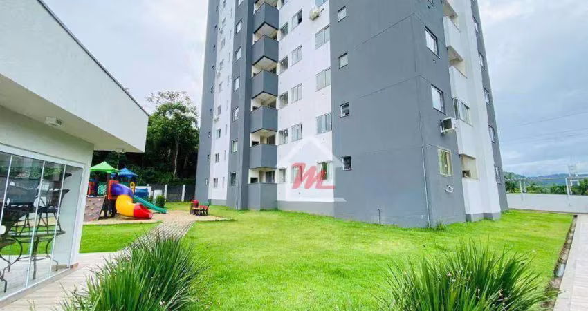 Apartamento com 2 dormitórios à venda, 57 m² por r$ 299.000,00 - passo manso - blumenau/sc
