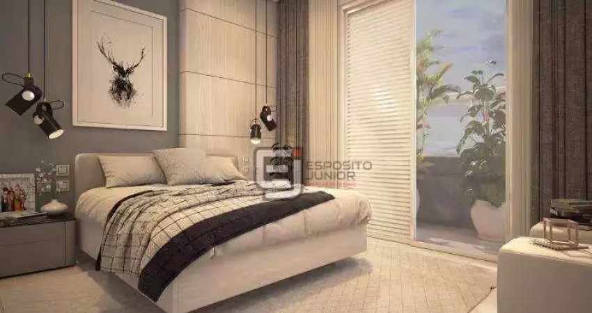 Apartamento com 1 dormitório à venda, 38 m² por r$ 345.400,00 - aviação - praia grande/sp