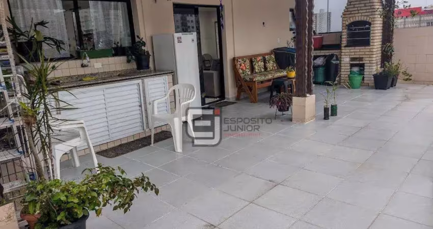 Cobertura com 2 dormitórios à venda, 161 m² por r$ 480.000,00 - tupi - praia grande/sp