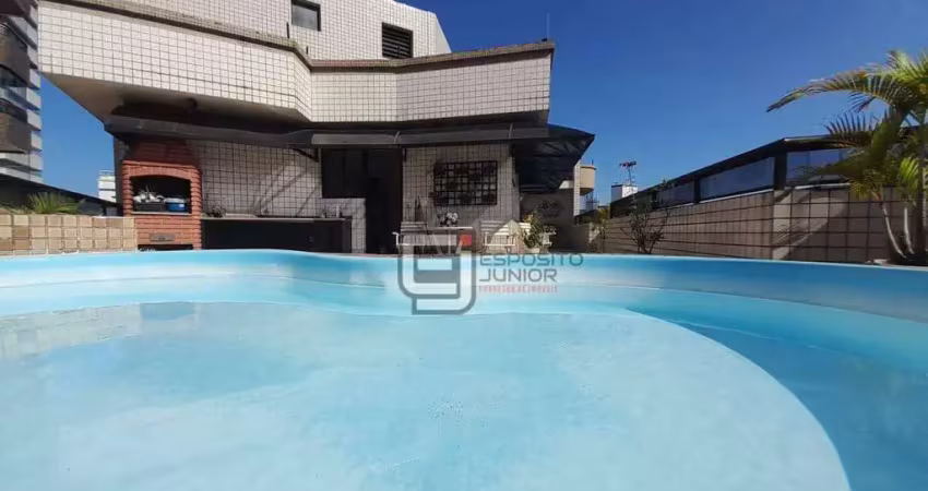 Cobertura com 3 dormitórios à venda, 143 m² por r$ 800.000,00 - vila tupi - praia grande/sp