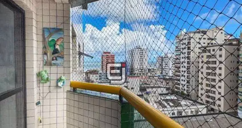 Apartamento com 1 dormitório à venda, 54 m² por r$ 295.000,00 - tupi - praia grande/sp
