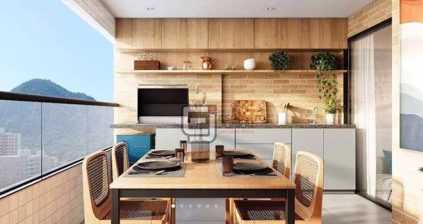 Apartamento com 2 dormitórios à venda, 81 m² por r$ 584.500,00 - boqueirão - praia grande/sp