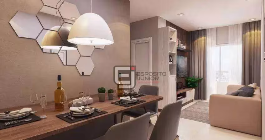Apartamento com 2 dormitórios à venda, 60 m² por r$ 437.000,00 - boqueirão - praia grande/sp