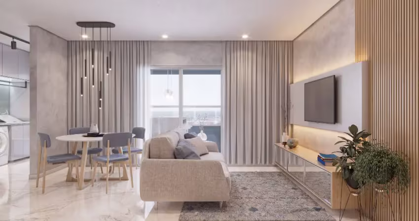 Apartamento de 2 dormitório(s) e 1 suíte(s) no bairro mirim, praia grande