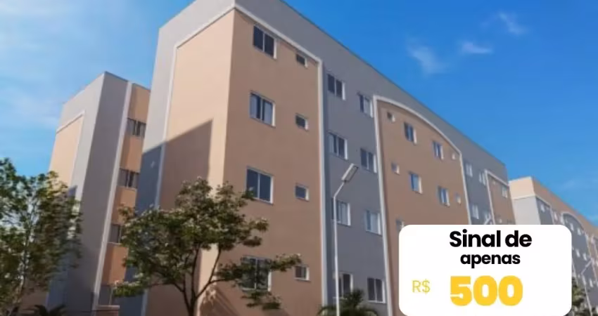 Apartamento 2 quartos com sinal de 500,00 no granja marileusa, em uberlândia - mg!