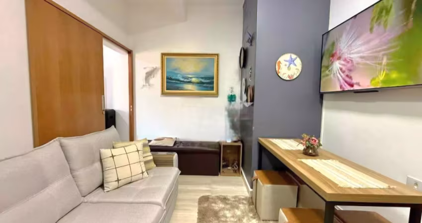 APARTAMENTO TOTALMENTE REFORMADO 1 DORMITORIO PONTA DA PRAIA   PORTEIRA FECHADA