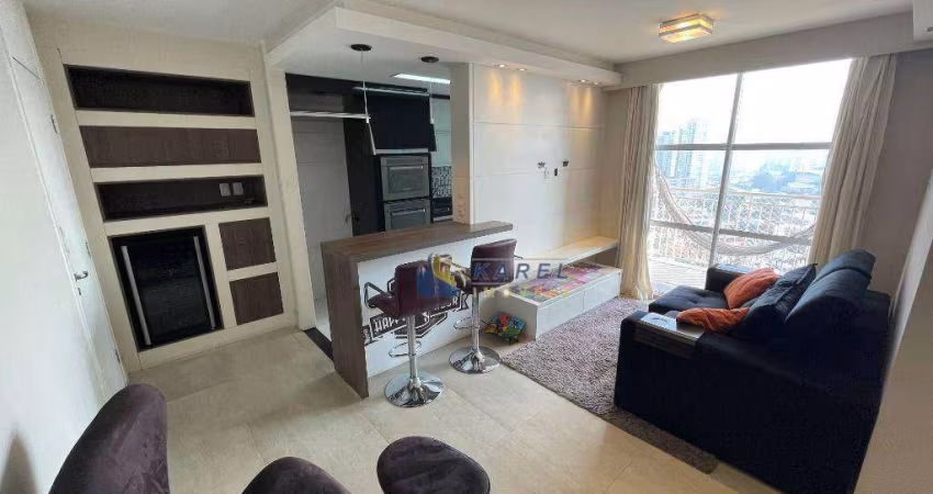 APARTAMENTO MOBILIADO à VENDA no JARDIM PRUDÊNCIA com 2 Dorms, Sala com Varanda, Cozinha Americana e Lazer Completo em Andar Alto no ED. VITALIS!!