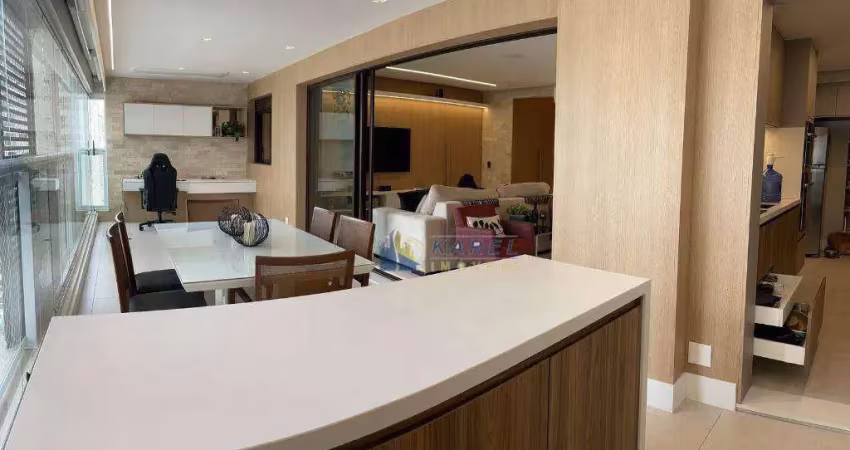 Apartamento de 140m²de área útil,  3 suítes, varanda gourmet, 2 vagas no brooklin / jardim das acácias em condomínio tipo clube quartier brooklin