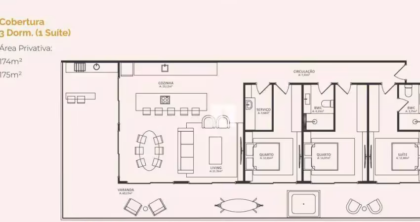 Cobertura com 3 dormitórios à venda, 174 m² por R$ 3.421.971,96 - Morro das Pedras - Florianópolis/SC