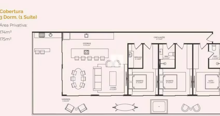 Cobertura com 3 dormitórios à venda, 174 m² por R$ 3.470.396,10 - Morro das Pedras - Florianópolis/SC