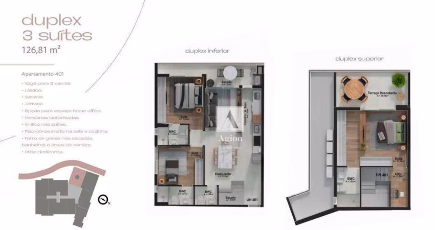 Cobertura Duplex com 3 dormitórios à venda, 126 m² por R$  - João Paulo - Florianópolis/SC