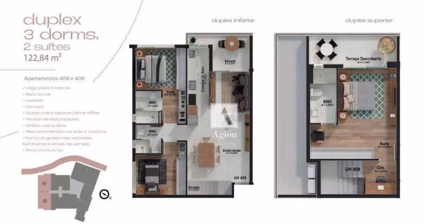 Cobertura com 3 dormitórios à venda, 122 m² por R$ 1.716.009,43 - João Paulo - Florianópolis/SC
