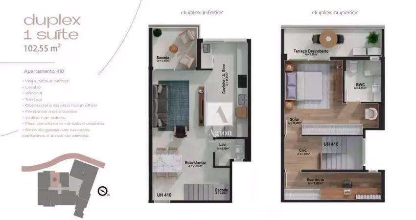 Cobertura com 1 dormitório à venda, 102 m² por R$ 1.382.058,67 - João Paulo - Florianópolis/SC