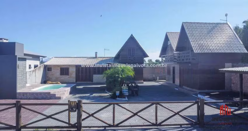 Conjunto de 3 chalés mobiliados à venda por r$ 745.000 - brilhamares - balneário gaivota/sc