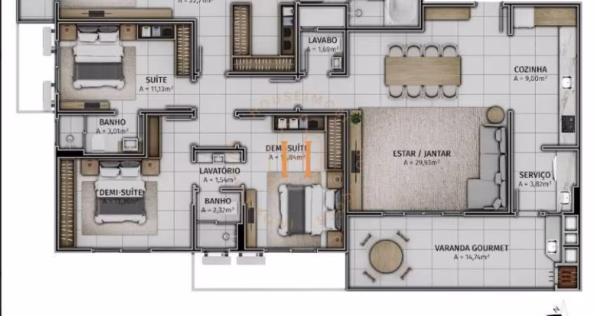Apartamento com 4 quartos à venda na Rua Otávio do Patrocínio Medeiros, 245, Nossa Senhora do Rosário, São José