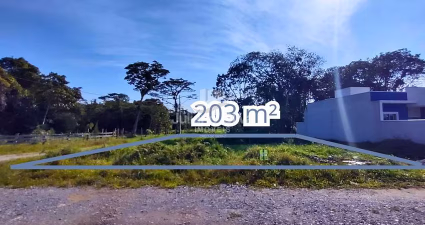 Terreno de esquina à venda em Itapoá – 203m² no Balneário São José, pronto para construir