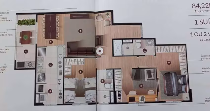 Apartamento com 3 dormitórios à venda, 84 m² por r$ 1.060.000,00 - villa branca - jacareí/sp