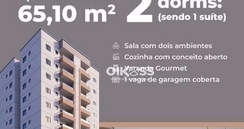 Apartamento com 2 dormitórios à venda, 65 m² por R$ 484.000,00 - Parque Industrial - São José dos Campos/SP