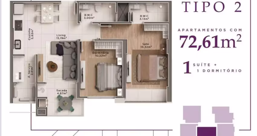 Apartamento com 2 quartos à venda na Rua Juvenal Garcia, 400, Centro, Itajaí